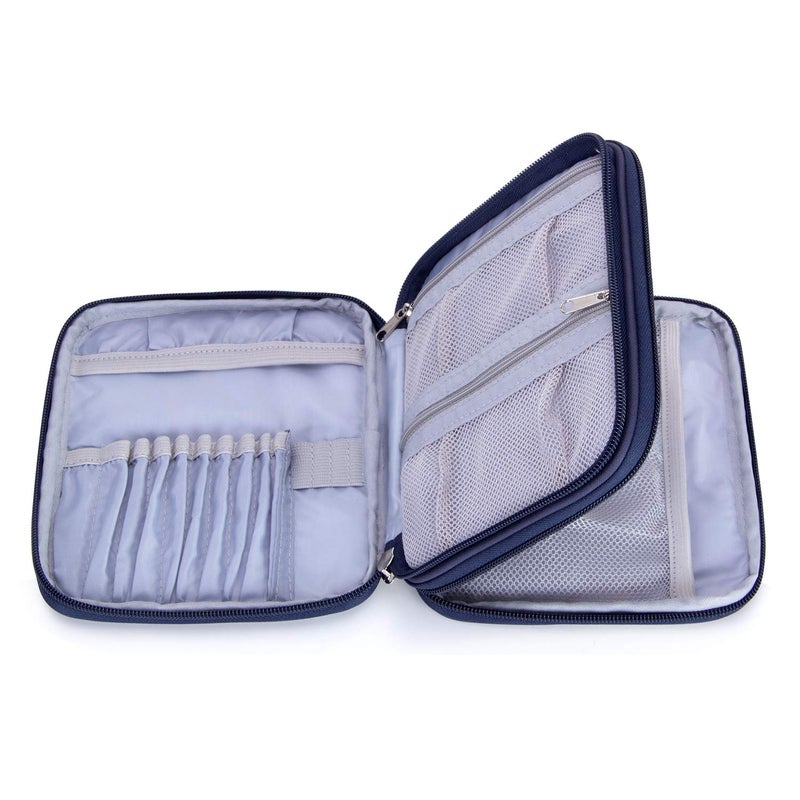 Teamoy Crochet Hooks Case, Aluminum Crochet Hooks Storage Bag for Crochet Kits and Knitting Accessories,Perfect for Beginners and Experienced Crochet Lovers, Owls (Bag Only) - Image 3